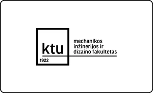 KTU Mechanikos inžinerijos ir dizaino fakulteto logotipas, perteikiantis universiteto kompetenciją inžinerinio dizaino, mechanikos technologijų ir inovacijų srityje.