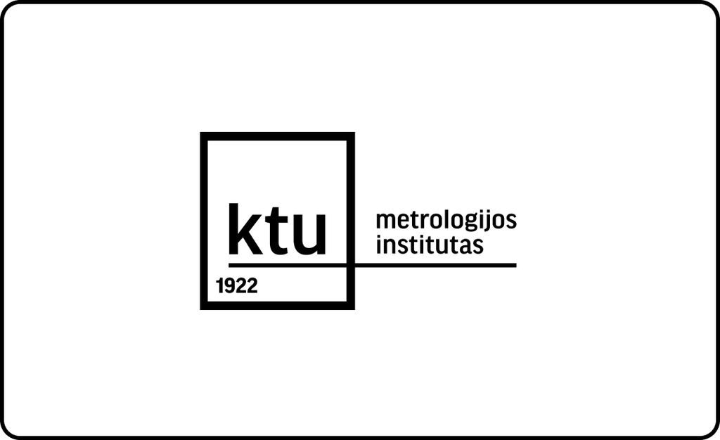 KTU Metrologijos instituto logotipas, perteikiantis universiteto kompetenciją matavimų, standartizacijos ir kokybės kontrolės srityje.