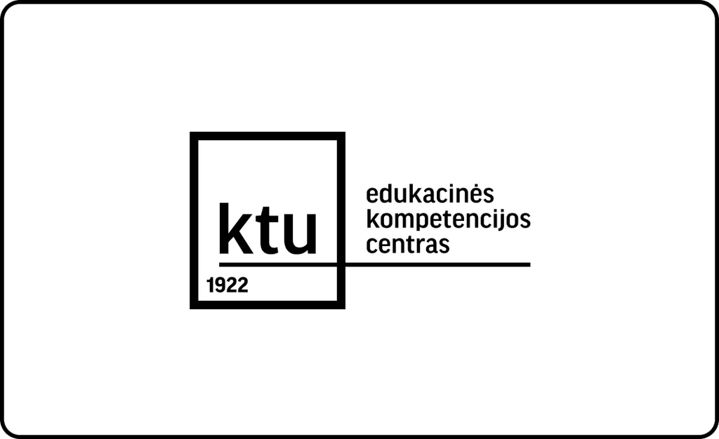 KTU Edukacinės kompetencijos centro logotipas, žymintis aukštojo mokslo pedagogikos tobulinimo kryptį.
